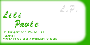 lili pavle business card